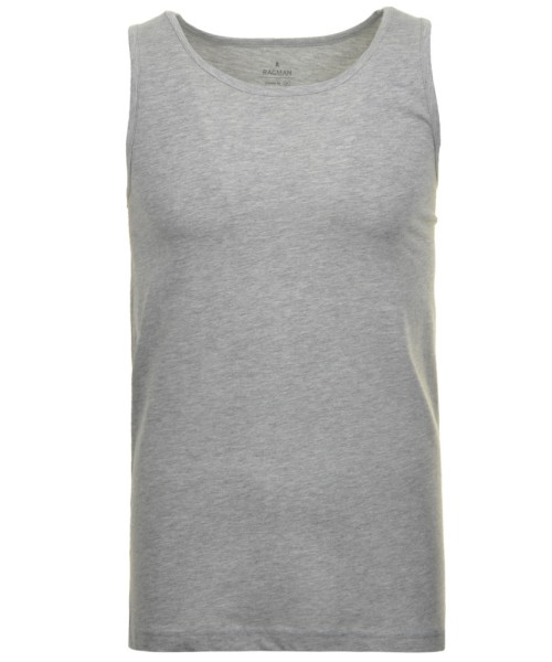 Ragman Athletic-Shirt-in Grau Melange, Extra Langer Rumpf